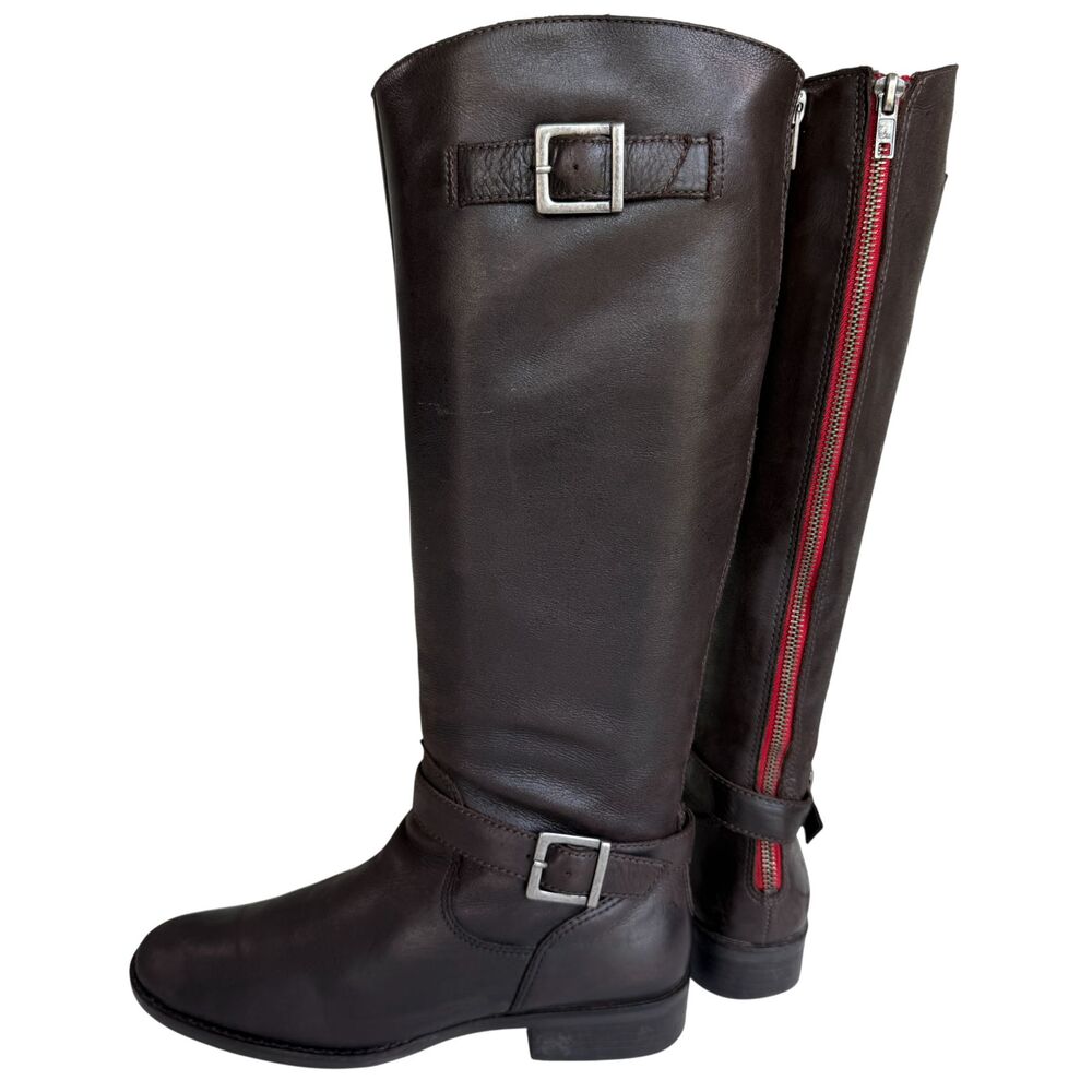 Coconuts Bets Brown Leather Tall Rider Boots Women's Size 7M